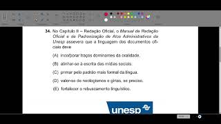 Questão cobrando o Manual de Redação da Unesp [upl. by Attolrac]