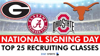 College Football Signing Day Top 25 Recruiting Classes For 2024 [upl. by Gabriele]