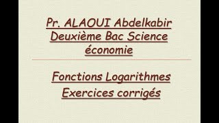 Fonction logarithme népérienSérie1 Exercice 1 Simplification et opérations [upl. by Anelad167]