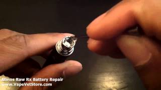 Atmos Raw Rx Battery Repair and eVic No Atomizer Found  G5 etc How to Fix Vaporizer Battery [upl. by Akitan]