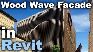 Wave Wood Facade in Revit Tutorial [upl. by Annawat71]