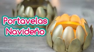 PORTAVELAS de cucharas de plástico  CORTO NAVIDEÑO ep 2 [upl. by Gaves242]