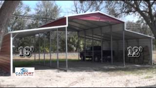 Steel Barns  42X26 Steel Barn Garage Lean To Building By Carport Empire [upl. by Divad]