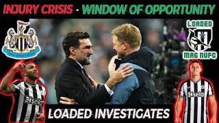 NUFC INJURY CRISIS OR WINDOW OF OPPORTUNITY [upl. by Ardnad968]