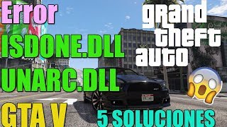 Error ISDONEDLL y UNARCDLL en GTA 5 en Windows 1087 I 5 SOLUCIONES 2024 [upl. by Llerdnad]