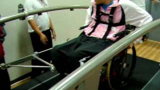 hpcosmos saturn 250100r wheelchair treadmill in Thailand [upl. by Zetes]