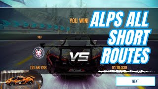 SHORTEST Routes for Beginners  Alps and Alps Rev  Asphalt 8 [upl. by Kamp]