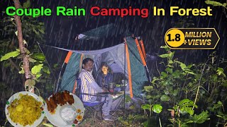 quotCouple Rain Camping In forest  Heavy Rain Camping At Night raincamping quot [upl. by Heath138]