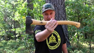 Gransfors Bruks Small Forest Axe Splitting Wood At The Cabin [upl. by Aisatana353]