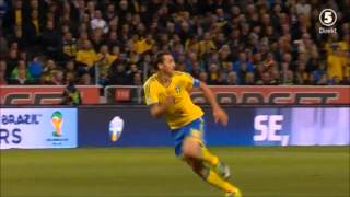 Sverige VS Österrike Zlatan Ibrahimovic 2013 [upl. by Warfore]