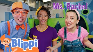 Blippi Meekah and Ms Rachel Make a Song  🔤 Moonbug Subtitles 🔤  Learning Videos [upl. by Julia]