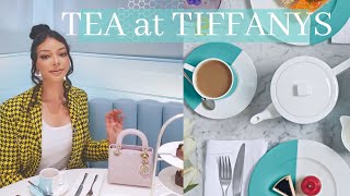 Afternoon tea at the Blue Box Cafe Harrods  Tiffany themed [upl. by Freud]