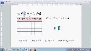 Tablas de Verdad Ejercicio 1 [upl. by Primrose552]