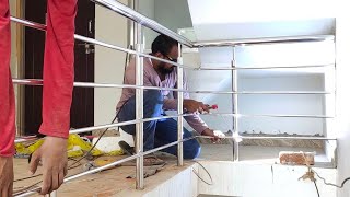 How to install stainless steel railing  do it yourself  md khan [upl. by Ira114]