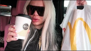 HUNGOVER MCDONALDS BREAKFAST CAR EATING SHOW MUKBANG  WATCH ME EAT [upl. by Nork867]