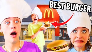 WHO CAN MAKE THE BEST BURGER Challenge wThe Norris Nuts [upl. by Yenalem]