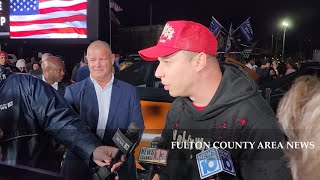 Giant Trump sign lit despite fight by Amsterdam Mayor [upl. by Altheta]