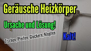 Heizung macht Geräusche Rauschen Gluckern Klopfen Pfeifen Zischen Heizkörper entlüften [upl. by Narruc962]