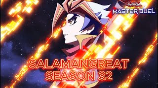 Salamangreat Road to Master  Rank Gameplay amp Decklist YuGiOh Master Duel Season 32 [upl. by Valentino223]