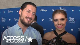 Val Chmerkovskiy amp Jenna Johnson On Performing At D23 Val On Maks Beautiful Wedding [upl. by Holcman]