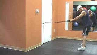 Resistance Bands Exercises For Back  Standing Rows [upl. by Annawt]