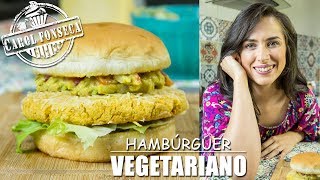 HAMBÚRGUER VEGETARIANO DE GRÃO DE BICO E GUACAMOLE [upl. by Yarased]