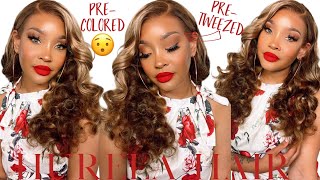 PERFECT PRECOLORED BLONDE HIGHLIGHTS BODY WAVE WIG  INSTALL FT HURELA HAIR [upl. by Ak]