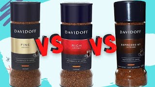 Fine Aroma vs Rich Aroma vs Espresso 57  Davidoff Coffee  Review and comparison [upl. by Petite779]