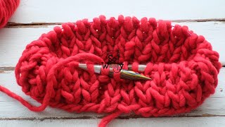 How to knit the Fishermans Rib in the round two rows So Woolly [upl. by Noizneb]