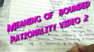 meaningbounded rationality in decision making concept [upl. by Beulah]