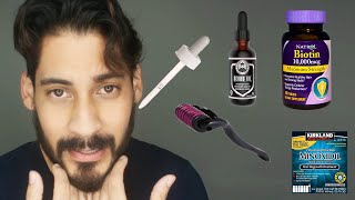 MINOXIDIL  TIPS  EL MEJOR COMPLEMENTO PARA TU TRATAMIENTO DERMAROLLER vs BIOTINA vs ACEITES [upl. by Ahsimac]