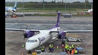 NEW Flybe inaugural flight  Birmingham to Belfast City  13th April 2022  De Havilland Dash 8400 [upl. by Alcus]