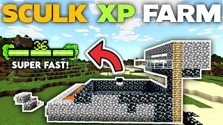 How to build Sculk XP Farm in Minecraft 120 Bedrock [upl. by Eikcaj]