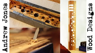 How I made a reclaimed wood and resin LED lamp [upl. by Scherle]