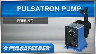 Pulsafeeder PULSAtron Series Metering Pumps  Priming your pump [upl. by Allekim]