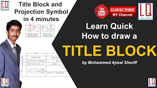 Autocad  How to create a simple Titleblock [upl. by Mirelle]