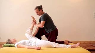 Thaimassage amp Holistic Bodywork 01 Hamstring Stretches by Pascal BeAumArt [upl. by Tim118]