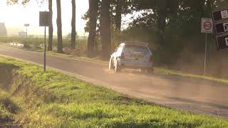 Ele Rally 2021 Jef van Hooft met zijn lancia Delta HF Intergrale met bijna stuur fout [upl. by Standing]