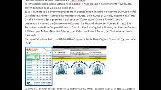 SPIEGAZIONE USO CALCOLATORE MATEMATICANDO CON UN METODO LOTTO PER ESTRATTO [upl. by Devy]