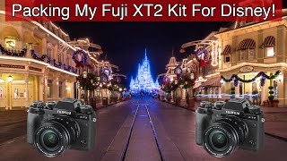 Packing My Fuji XT2 Kit For Disney World Whats In My Bag [upl. by Ratha]