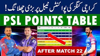 PSL 2024 Points Table after Karachi Kings vs Quetta Gladiators Match 22  PSL Point Table [upl. by Jamima]