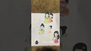 Shivratri special drawing ❤️😍  mahadev shorts drawing [upl. by Wilkey]