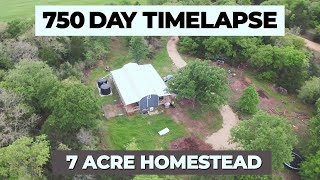 750 Day Homestead Build in 17 minutes Timelapse [upl. by Marka]