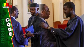 Première rencontre entre le Président Bassirou Diomaye Faye Ousmane Sonko et Macky SALL au Palais [upl. by Notlaw]