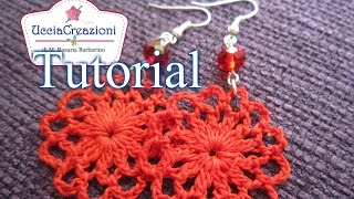 Tutorial 10 Orecchini Facili alluncinetto  Crochet Earrings [upl. by Ferrell]