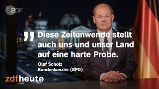 Neujahrsansprache von Kanzler Olaf Scholz quotEin schweres Jahr geht zu Endequot [upl. by Yordan623]