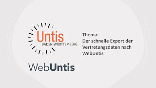 Untis  WebUntis Der schnelle Export der Vertretungsdaten von Untis nach WebUntis [upl. by Vite927]