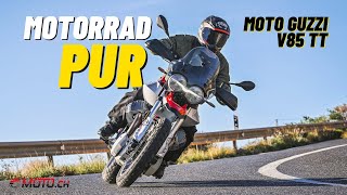 Moto Guzzi V85 TT 2024 im Test  Motorradfahren in Reinform [upl. by Lener]