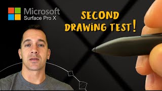 Surface Pro X second drawing test for artists Microsofts Windows 10 on ARM can draw [upl. by Neeloc]