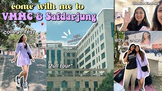 VMMC amp Safdarjung VLOG exploring med collegeTOUR FEST GRWM✨ [upl. by Alleras783]